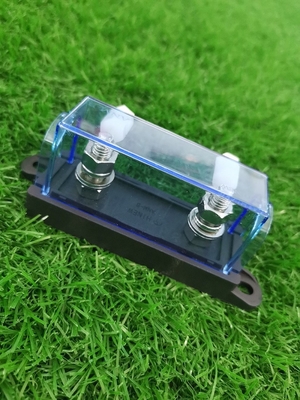 Maga Bolt On Fuse Block Terminal Biru Ukuran Sedang Basis Sekering Tipe Datar