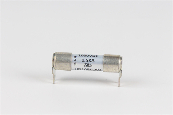 Kapasitas Pemutusan Tinggi Dissmann Fuse 10x38mm, Bersertifikat UL Fuse Keramik Dua Pin