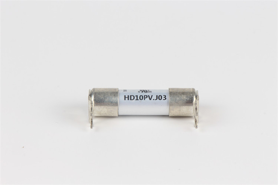 10x38mm Sekering Keramik Tegangan Tinggi HD10D.J03 Solder Plate Mount Fuse Bersertifikat UL Buatan China