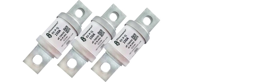 Sekering Otomotif Keramik Bertindak Cepat 150 Amp 750VDC Pemasangan Stud Mount