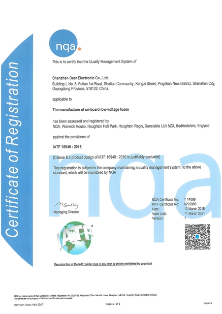 Cina Dissmann | Global Expert Fuse for EV | HEV | Photovoltaic | Battery | Energy Storage Solutions Sertifikasi